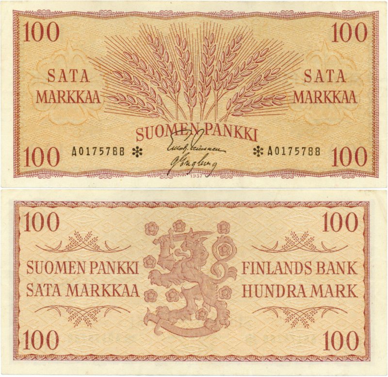 100 Markkaa 1957 A0175788*